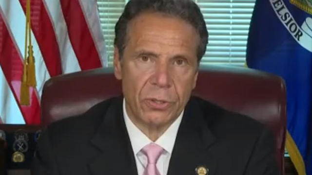 New York Governor Andrew Cuomo Holds Briefing In Manhattan 