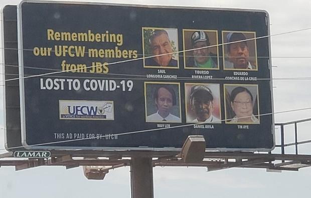 jbs billboard covid victims credit ufcw local 7 