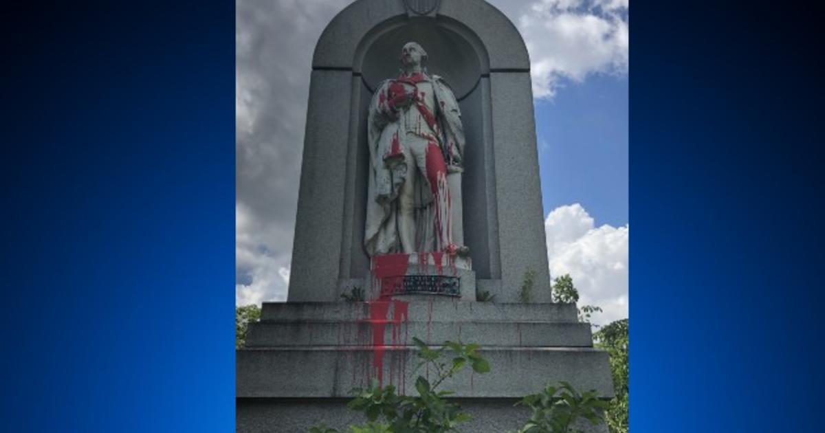 George Washington Statue Vandalized In Druid Hill Park - CBS Baltimore