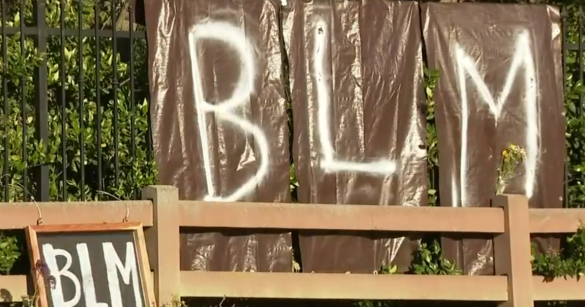 Two public employees arrested for vandalizing Black Lives Matter sign in Ventura County, California - CBS News