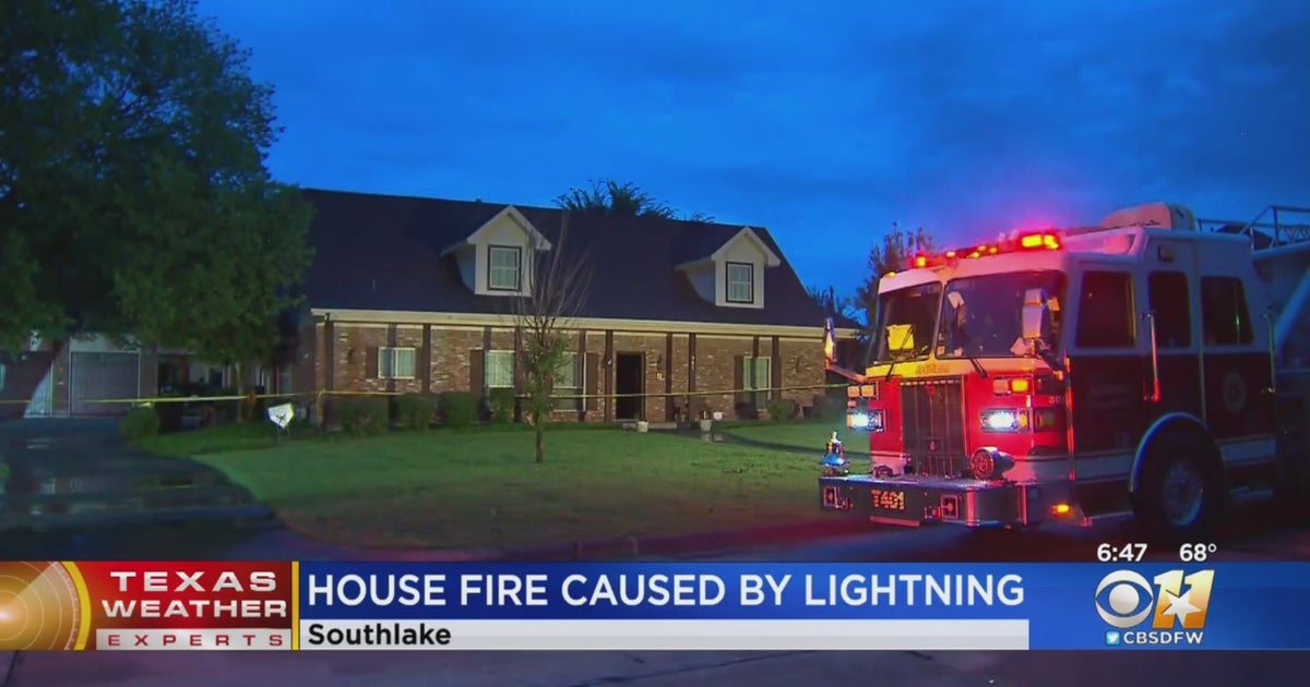 Lightning Strike Sparks Fire At Southlake Home, No One Hurt - CBS Texas