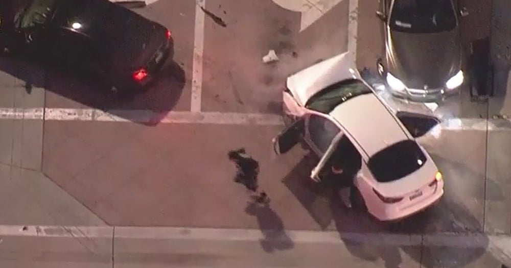 Chase Out Of Azusa Ends With Crash In San Dimas; 5 Arrested CBS Los