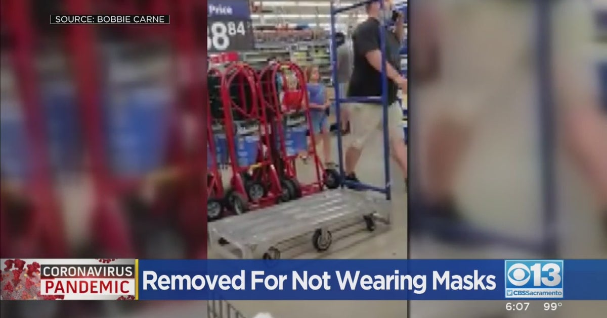 VIDEO Family Kicked Out Of Turlock Walmart For Not Wearing Masks CBS