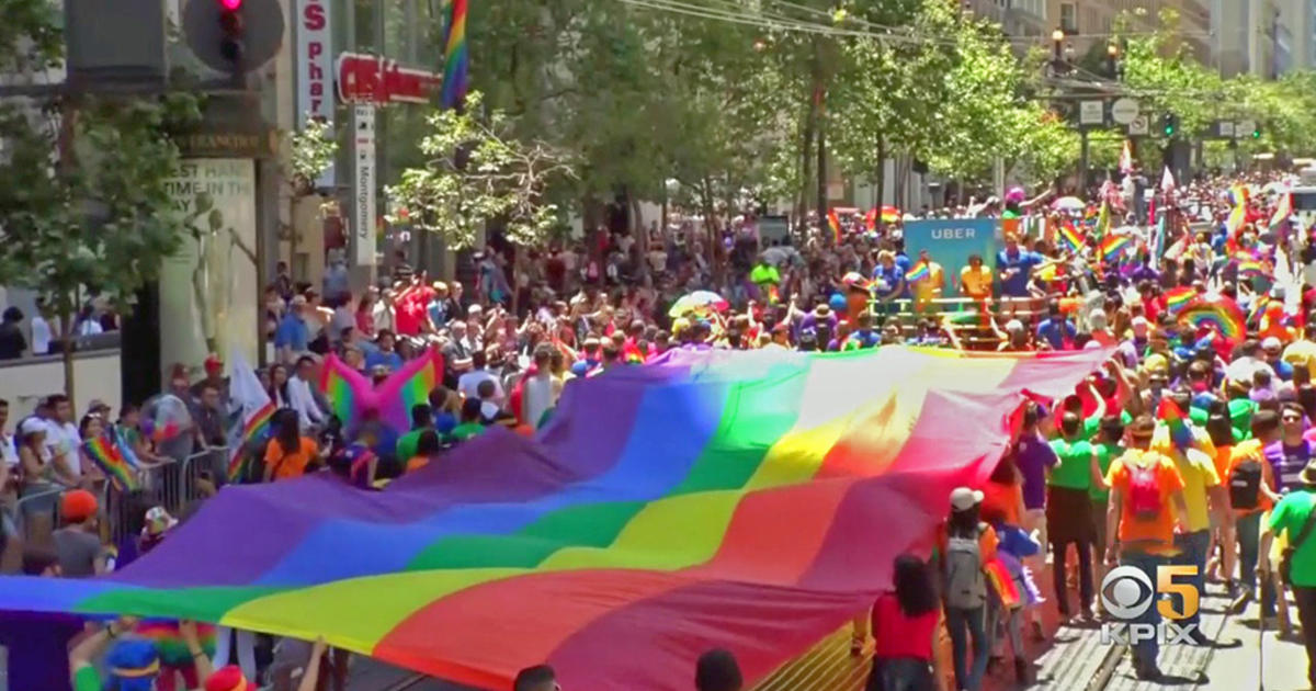 Lighting of laser rainbow flag kicks off San Francisco Pride weekend  festivities - CBS San Francisco