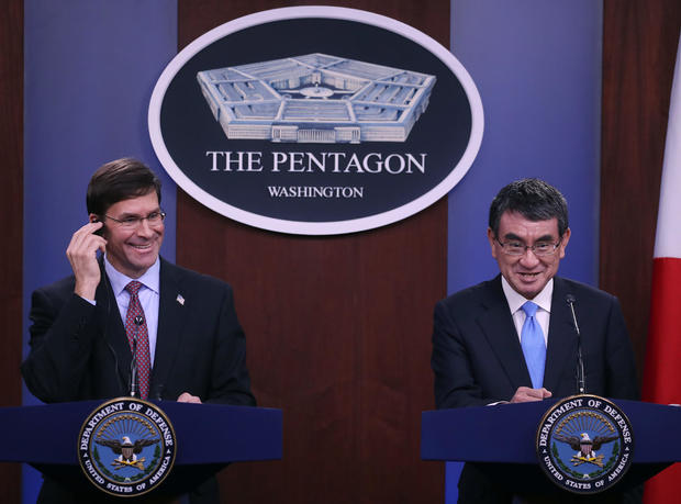 Defense Secretary Mark Esper Hosts Japanese Defense Minister Taro Kono At The Pentagon 