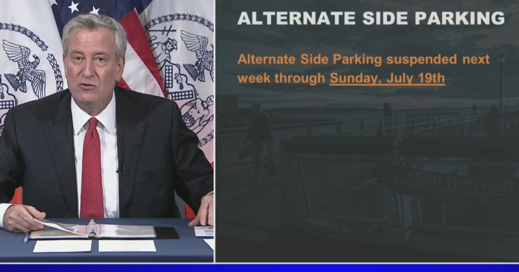 New York City s Alternate Side Parking Suspended For Another Week CBS 