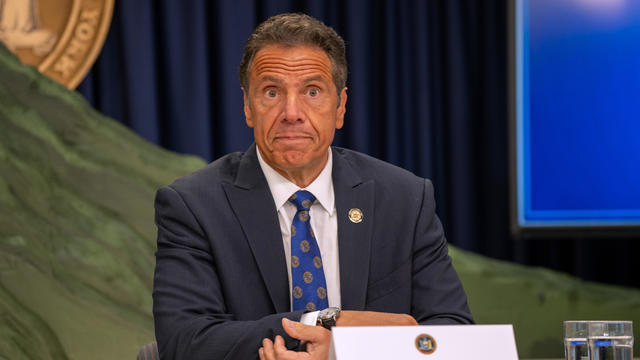 New York Governor Cuomo Holds Briefing In Manhattan 