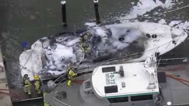 boat fire aftermath aerial 3 