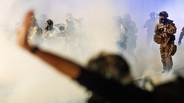 Protest Federal Officers Racial Injustice Portland Oregon 