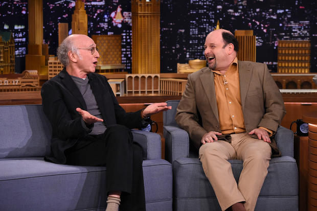 Larry David And Jason Alexander Visit "The Tonight Show Starring Jimmy Fallon" 