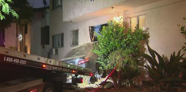 Car Slams Into Apartment Living Room In West Hollywood 