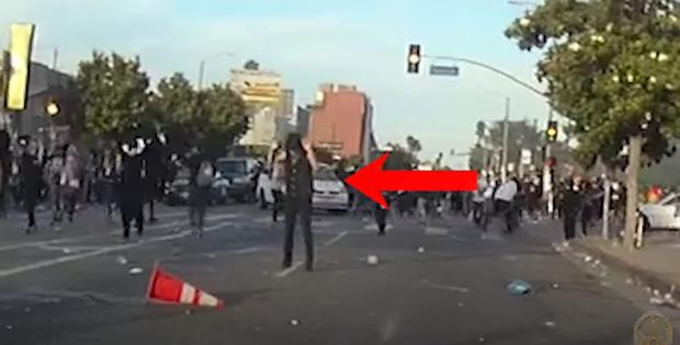 LAPD Releases Bodycam Video Of Man Being Shot With Less-Lethal Munition During Fairfax Protests 