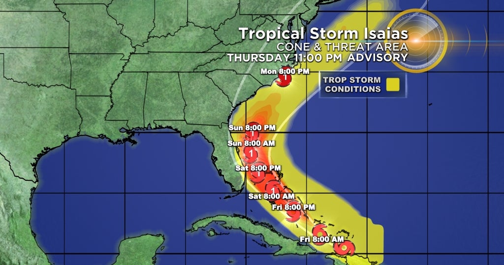 Tracking The Tropics: Tropical Storm Isaias, Forecast To Become ...