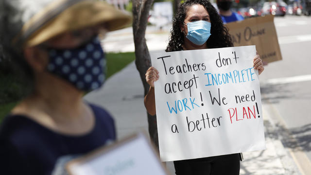 Hillsborough County Florida Teachers Protest Reopening Schools Amid Pandemic 