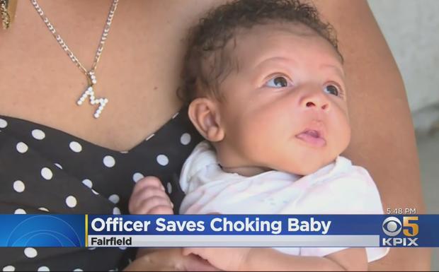 CHP saves choking baby 