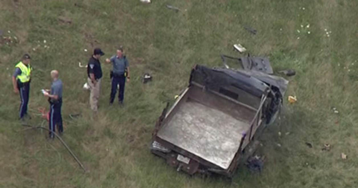 Dump Truck Rolls Over On 495 North In Bolton Closing Highway And Sending 2 To Hospital Cbs Boston 0094