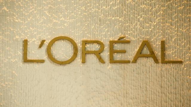 L'Oreal logo is seen on one of their branches 