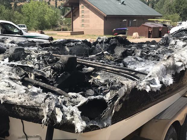 horsetooth boat fire destroyed (poudre fire authority) 