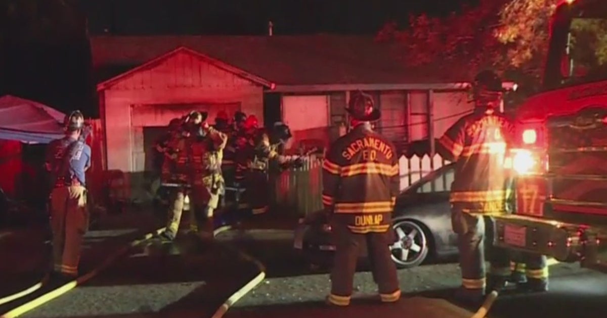 No One Hurt After Early Morning Garage Fire In North Sacramento - CBS ...