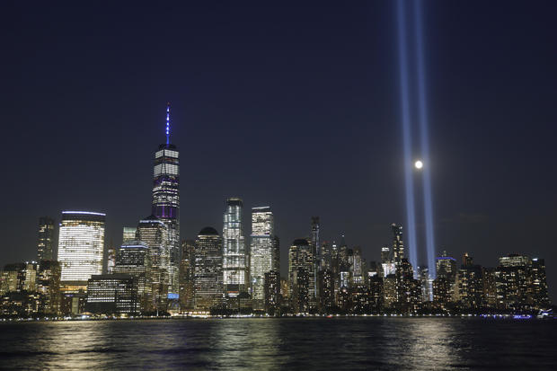 Tribute in Light Marks the 18th Anniversary of the 9/11 Attacks in New York City 
