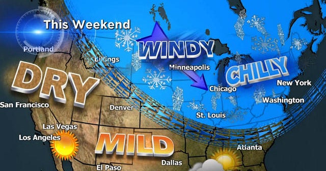 Bitter blast of Arctic air remains through weekend - CBS News