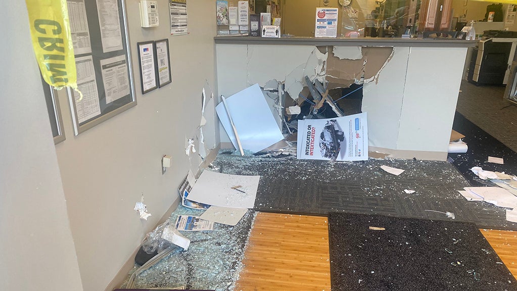 One Employee Injured After Driver Crashes Into AAA Building In Lower