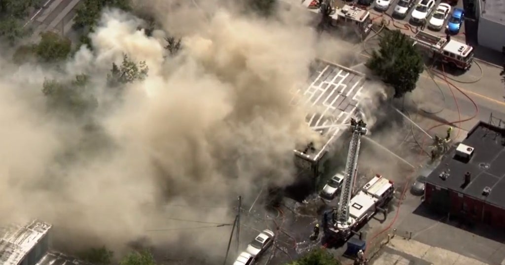 Smoke Pours Out Of Worcester Building As Crews Fight Large Fire CBS