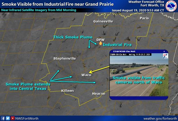 Smoke From Grand Prairie Fire 