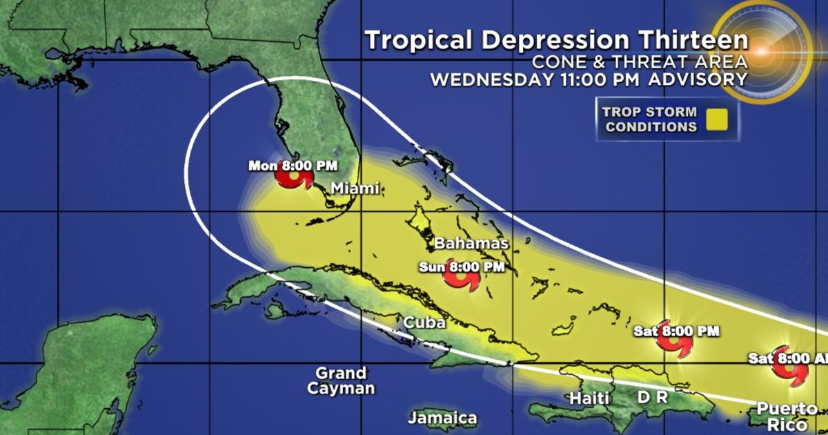 Tracking The Tropics Tropical Depression 13 Forms Over Central Tropical Atlantic Cbs Miami 4610