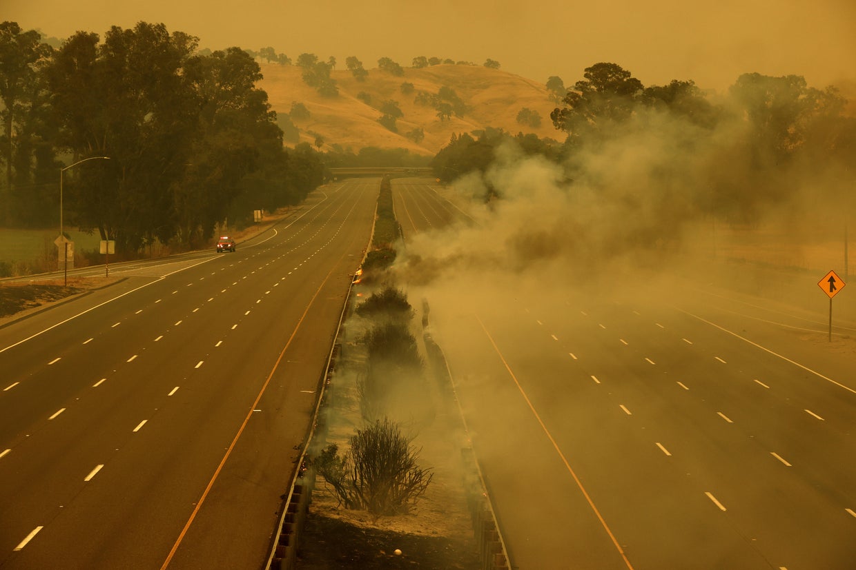 LNU Lightning Complex Fire Burns In Napa County 