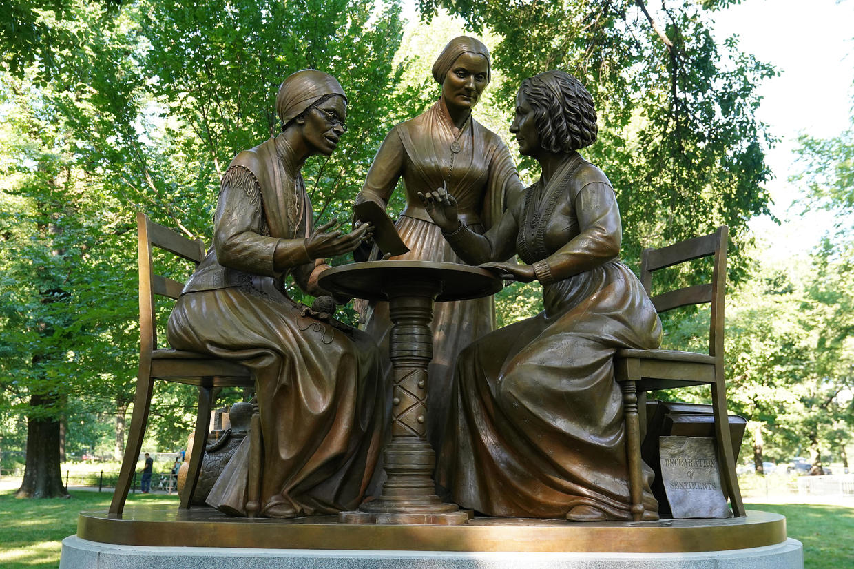 Central Park Unveils Statue Of Women's Rights Pioneers — Its First ...