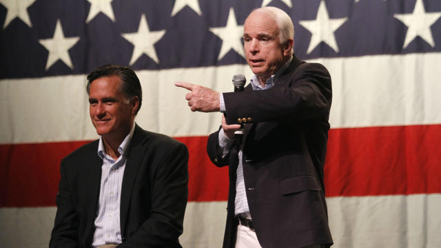 Sen. John McCain Holds Town Hall Meeting With Mitt Romney 