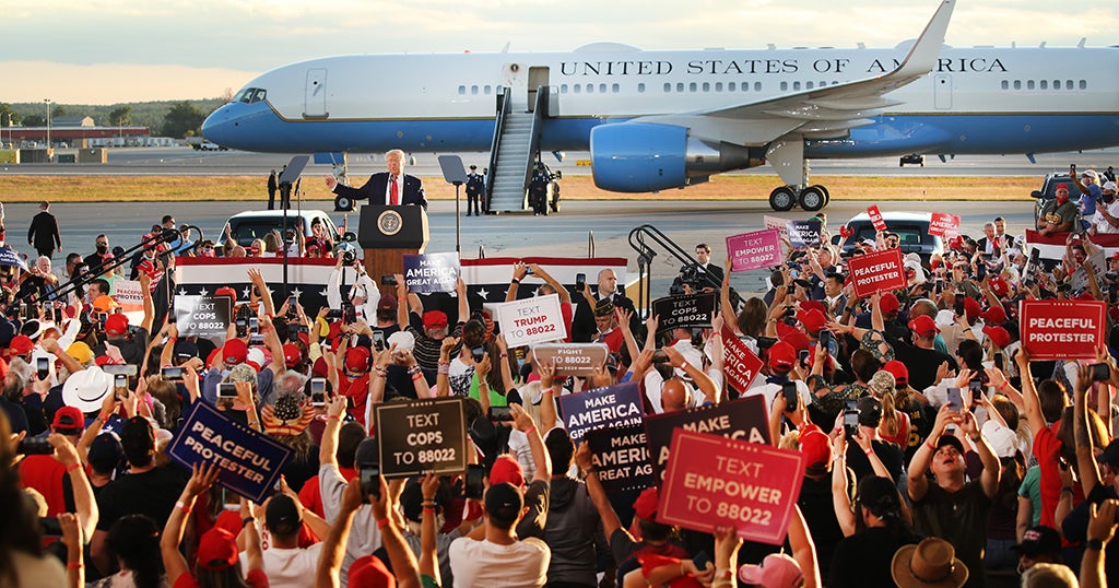 President Trump Holds Rally In Londonderry, New Hampshire - CBS Boston
