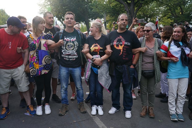 Coronavirus Skeptics And Right-Wing Extremists Protest In Berlin
