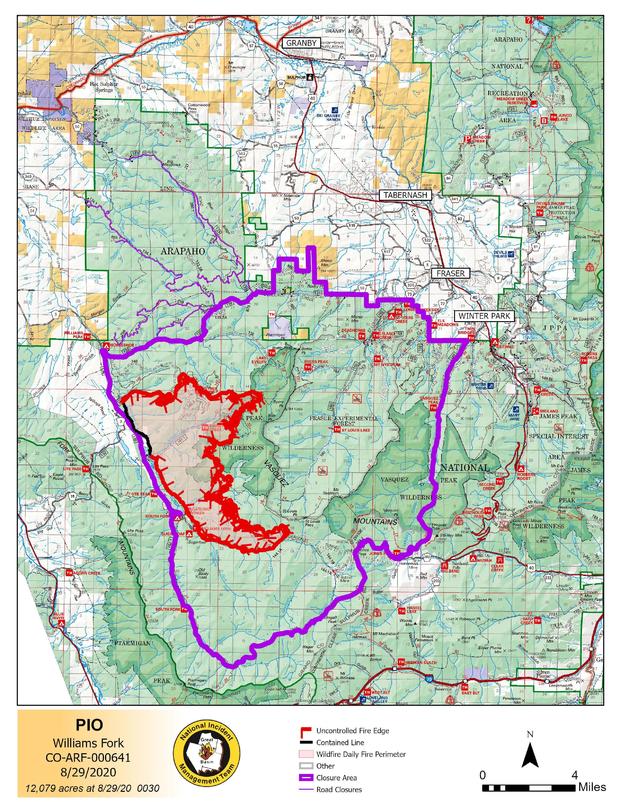 williams fork fire map aug 29 