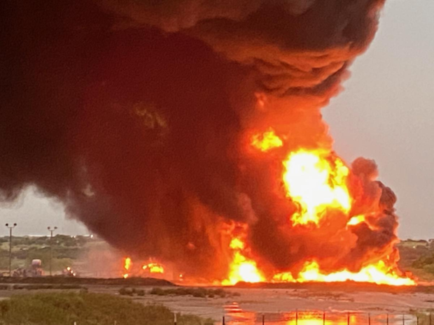Hood County crude oil tank farm fire 