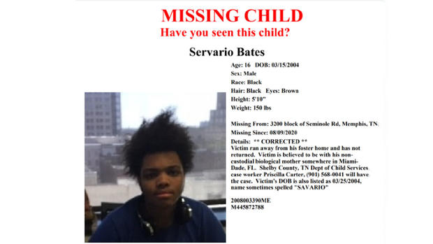 Serverio Bates Missing Child Flyer 