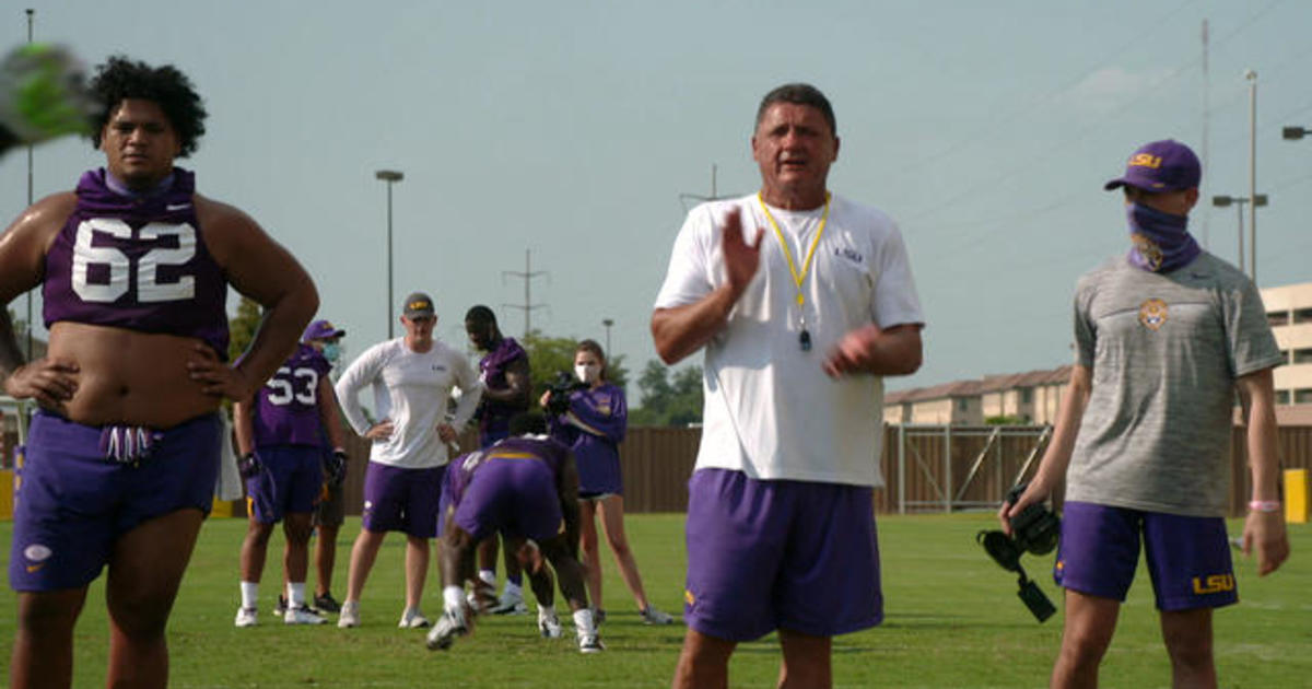 LSU's head football coach reveals 'most' of his team has had Covid-19