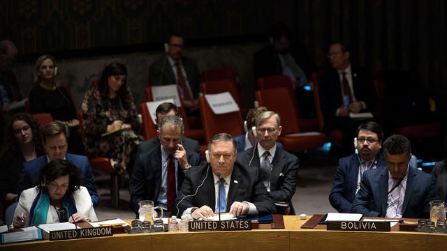 Secretary Of State Mike Pompeo Attends United Nations Security Council Meeting In Iran 