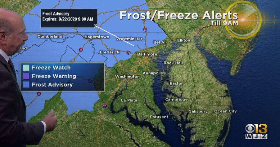 Maryland Weather: Frost Advisory In Effect Until 9 a.m. - CBS Baltimore