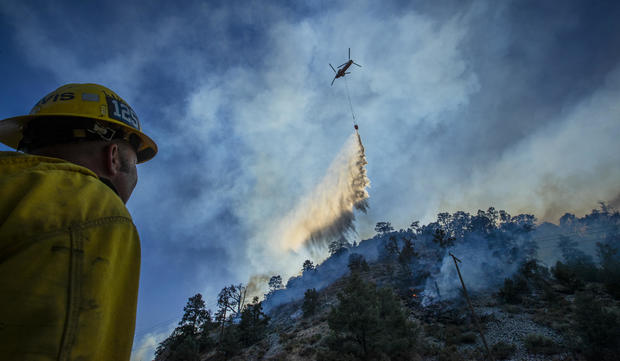 Firefighters battle the Bobcat Fire 