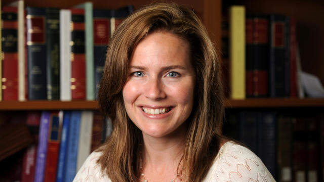 U.S. Circuit Judge Amy Coney Barrett, who was a law professor at Notre Dame University, poses in an undated photograph obtained from Notre Dame on September 19, 2020. 