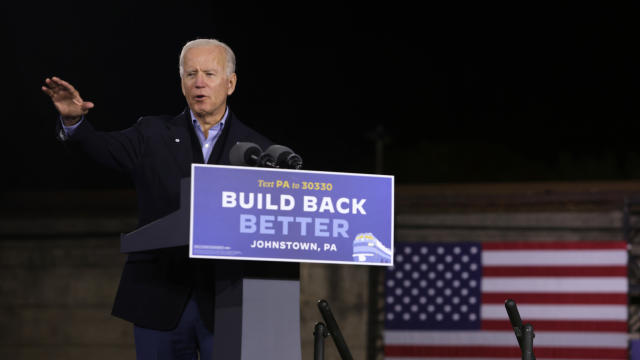 Democratic Presidential Nominee Joe Biden Holds Train Campaign Tour Of OH And PA 