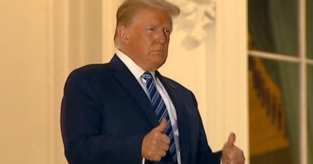 President Trump removes mask, releases videos in return to White House ...