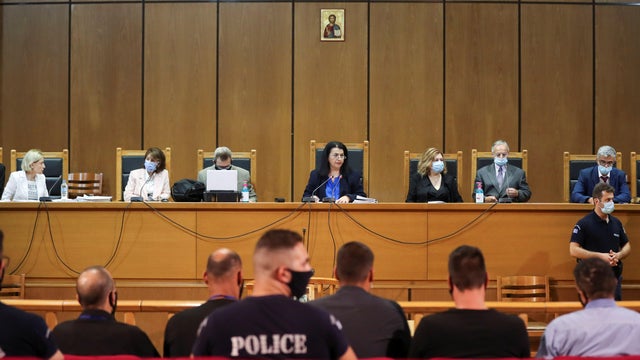 Trial of leaders and members of far-right Golden Dawn party in Athens 