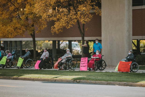 greeley nursing home COVID protest credit Natalie Dyer 2