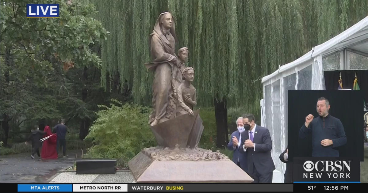 Statue Of Mother Cabrini Unveiled In Lower Manhattan Cbs New York