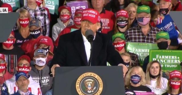 Trump touts COVID-19 recovery, holds large rally in Iowa despite White ...