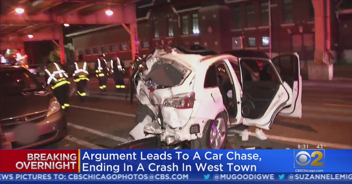 Argument Leads To Car Chase, Crash In West Town - CBS Chicago