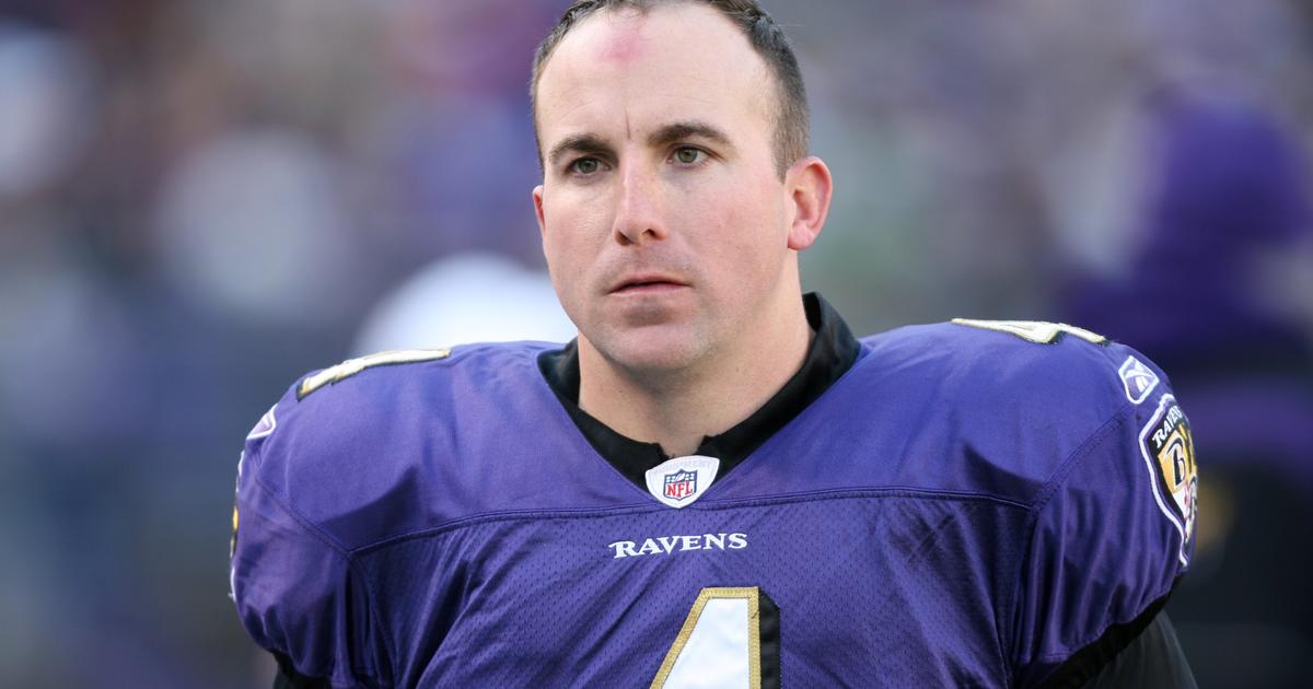 Baltimore Ravens' Sam Koch (4) during an NFL football game against the  Philadelphia Eagles, Sunday, Oct. 18, 2020, in Philadelphia. The Ravens  defeated the Eagles 30-28. (AP Photo/Rich Schultz Stock Photo - Alamy